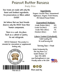 Peanut Butter Banana Brady Bites Dog Treats